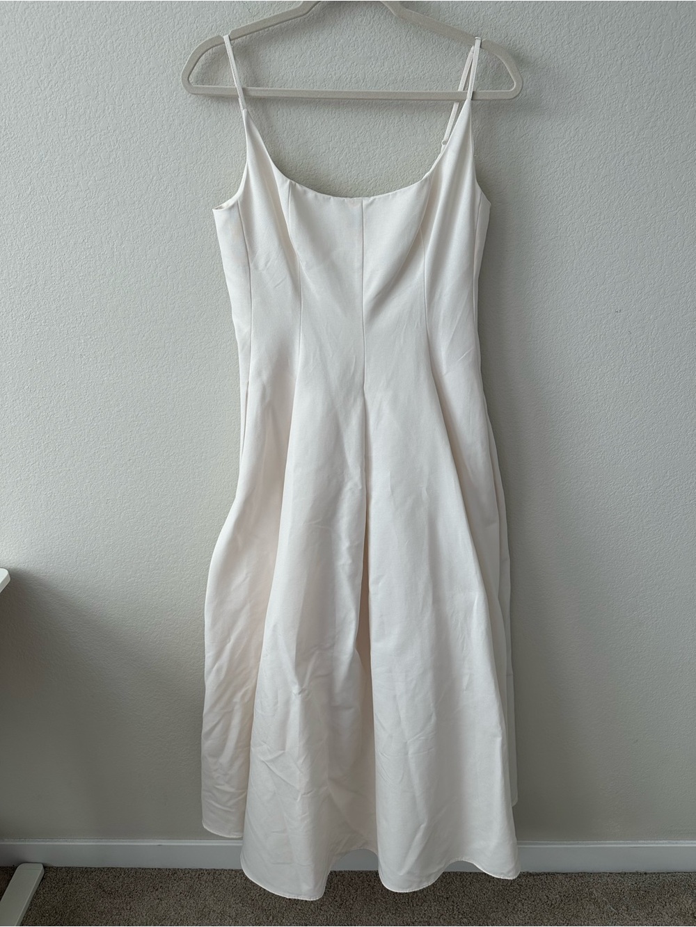 STAUD Joy Maxi Dress Gown in Ivory White SZ US 10 - Picture 2 of 9